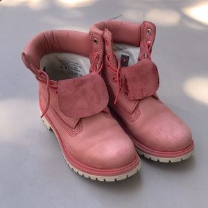 Timberland Waaterproof Pink Boots size 8